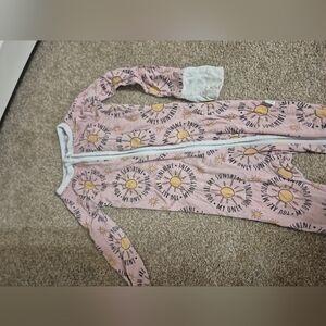 Pink Sun Print Pajama Onesie